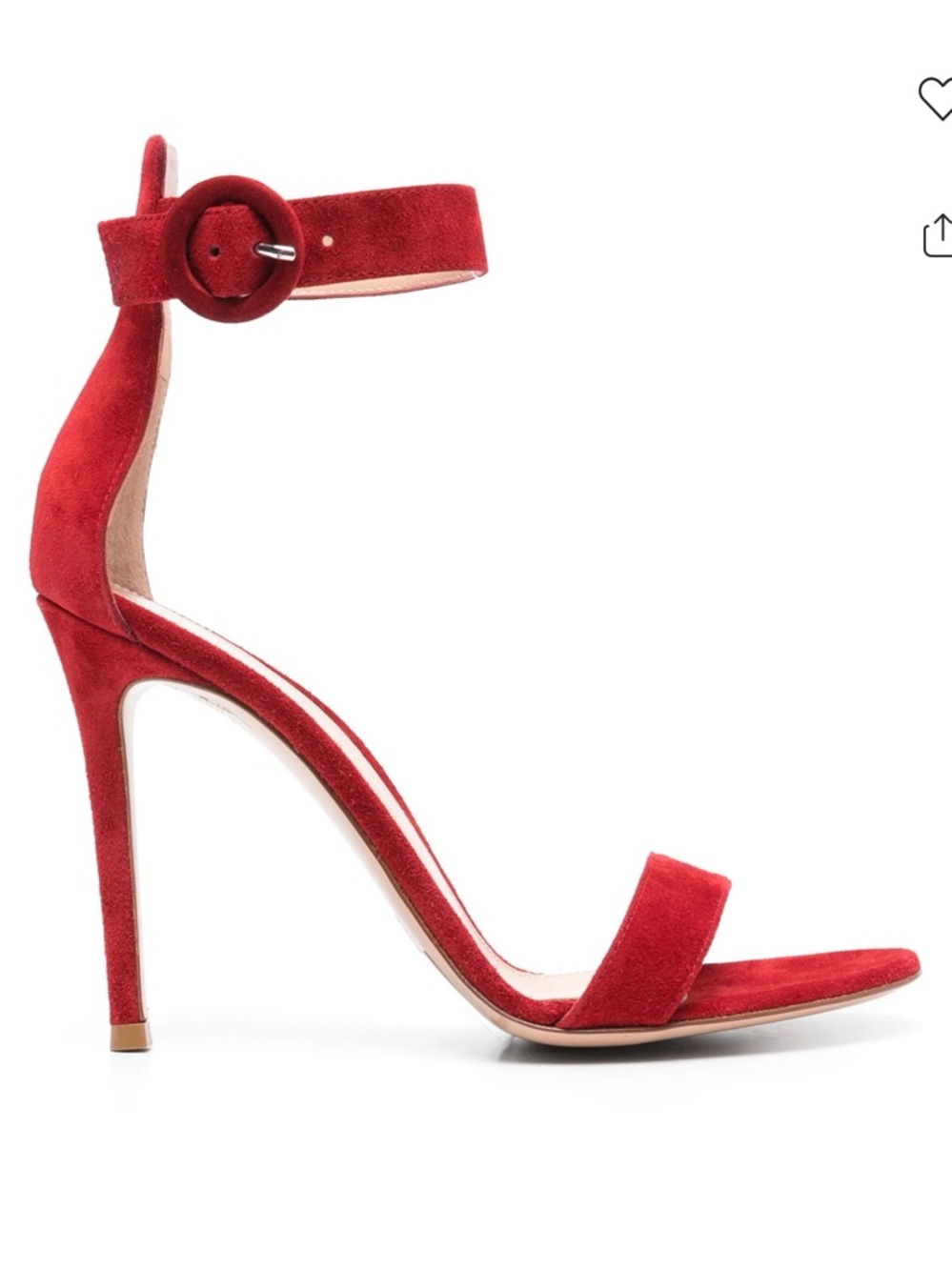 Gianvito Rossi Red Suede “Portofino 105” heels